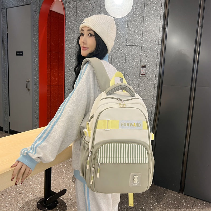 Spring and summer new large-capacity schoolbag Korean version of Japanese cute girl backpack fashion junior high school student schoolbag