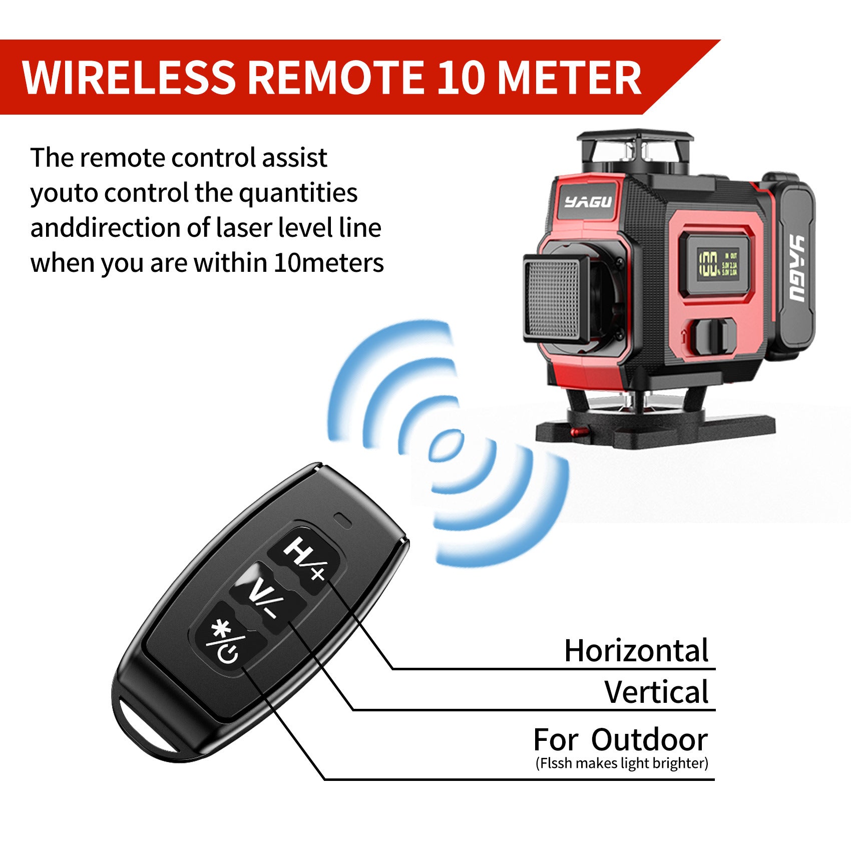 Sub-solid infrared level rotating green light outdoor high-precision automatic leveling thickness adjustable  special supply