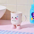 Kids brushing teeth mouthwash cup popular creative little feet drinking cup for home cartoon brushing cup plastic wash cup