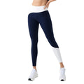 Eco-friendly recycled yoga pants - high-waisted, color block, 7/8 length, butt-lifting, shaping, tight-fit, peach lift, running, workout, and fitness leggings