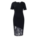 D3196 european and american plus size women's clothing  summer elegant beaded bodycon african plus size foreign trade dress