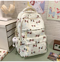 Printed graffiti student backpack - waterproof, cute, large capacity, unique, versatile school bag - korean style for girls