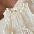 Summer new korean style embroidered floral sleeveless dress for girls, casual and stylish baby girl dress, children's clothing
