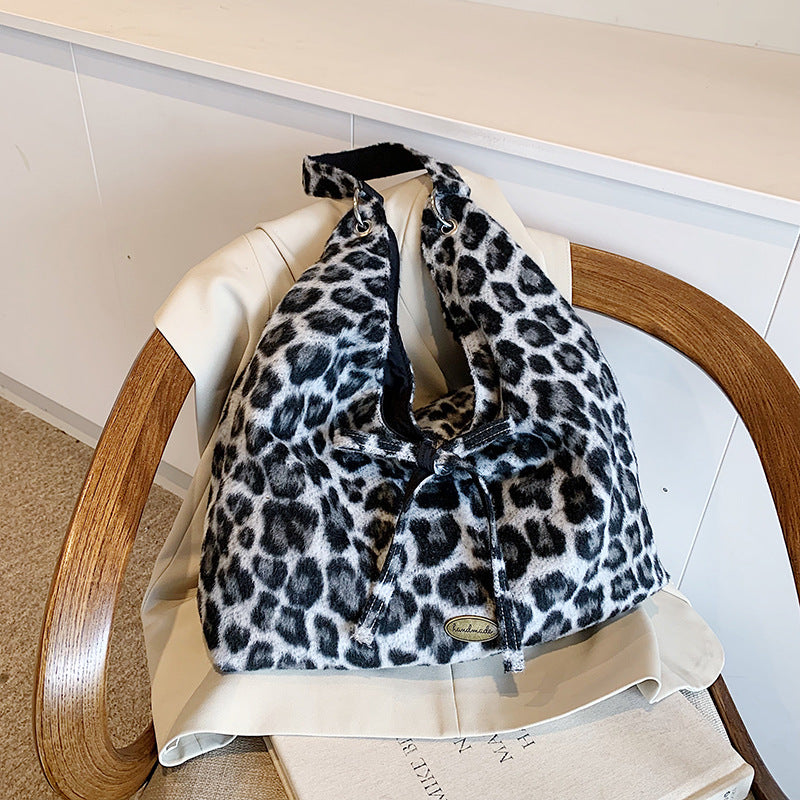 New Lazy Style Student Class Shoulder Bag Double Sided Fashion Canvas Bag Underarm Bag Casual Versatile Tote Bag