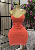 European and american style spaghetti strap dress - women's foreign trade nightclub party sequin collar ruched bodycon mini dress