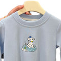 Spring new children's cartoon puppy base layer t-shirt top, trendy casual kids' sweatshirt tee for boys and girls