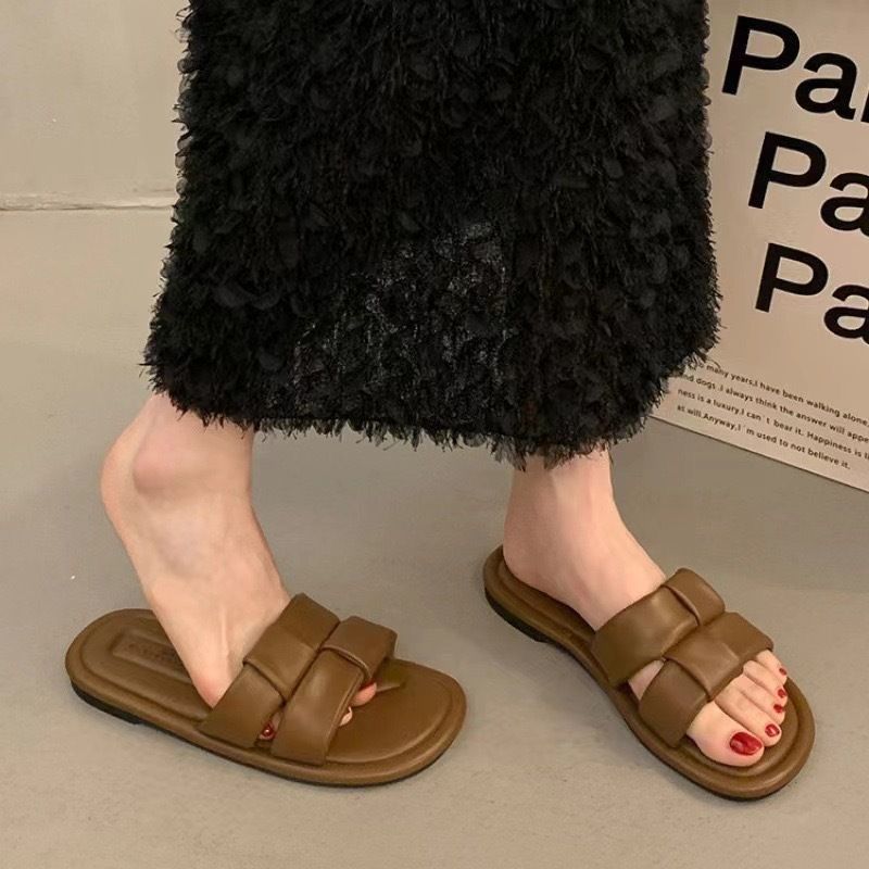 Birkenstock women's summer sandals - new 2025 retro fairy style casual soft flat beach sandals