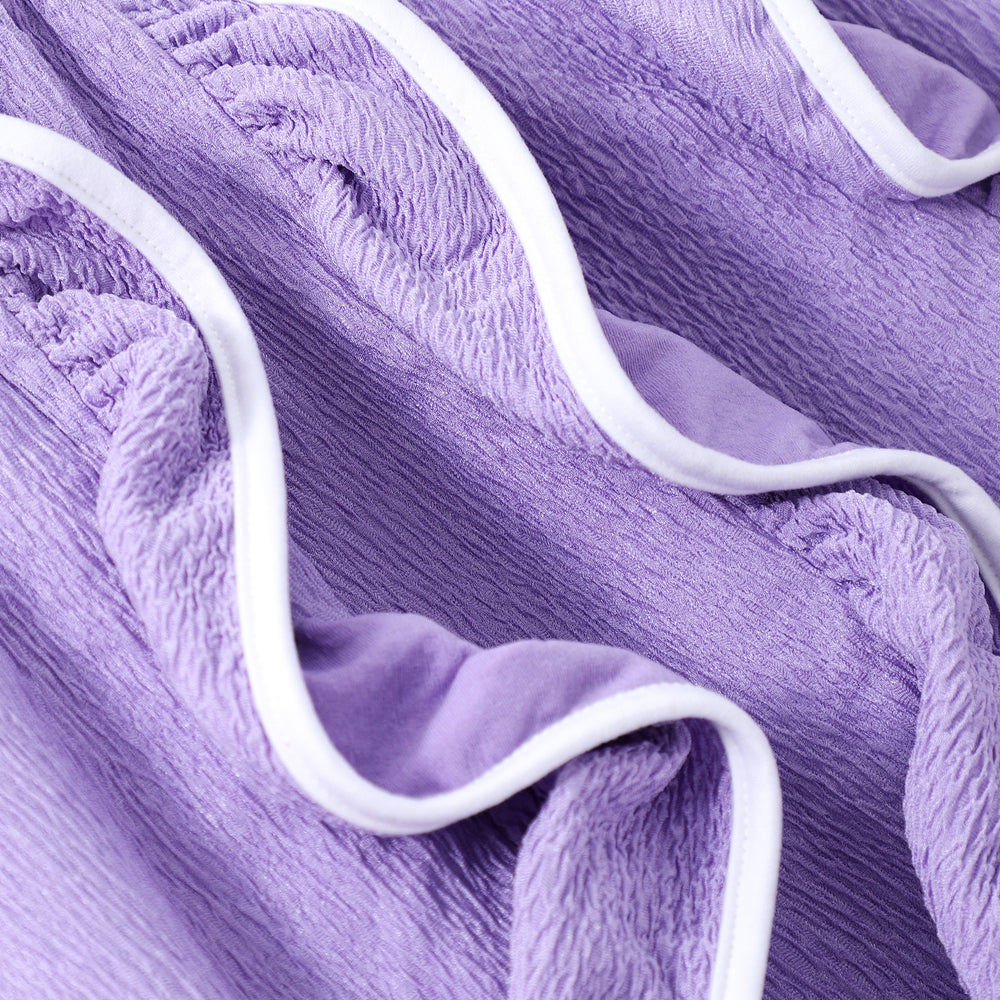 Girls' dress, purple 3d ruffle dress