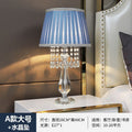 Modern fashion crystal table lamp bedroom bedside lighting living room light luxury warm romantic wedding american style dimmable remote control