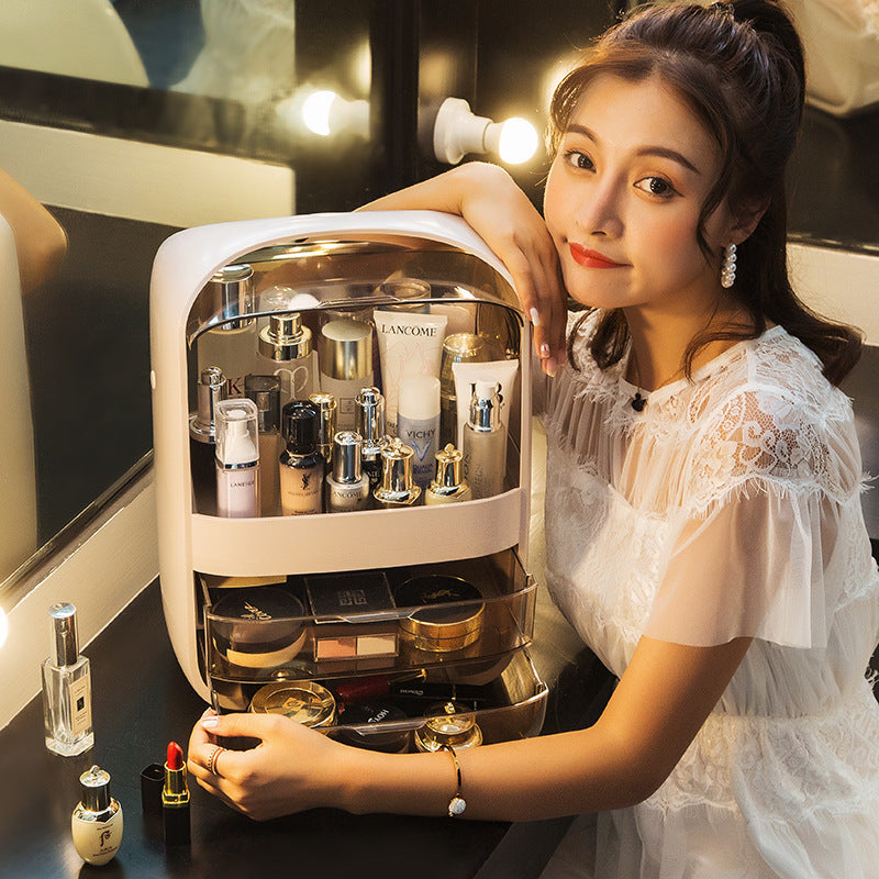 Internet celebrity cosmetics storage box portable dustproof waterproof drawer dresser lipstick skin care products desktop storage box