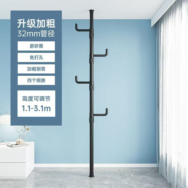 Tianlizi indoor punch-free retractable for home bedroom clothes hanger entrance floor-standing multi-functional clothes hanger