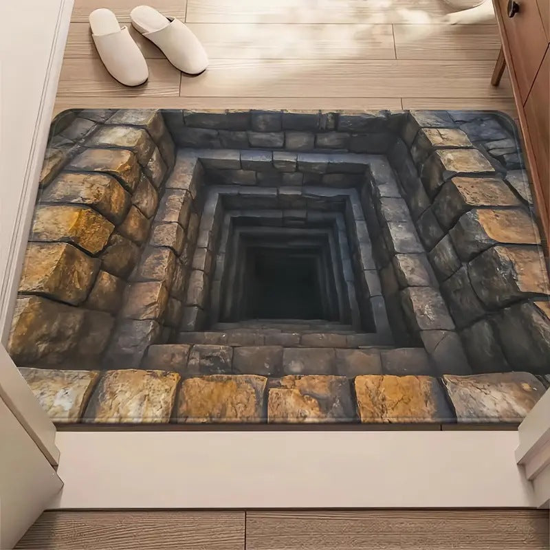 3d visual trap floor mat bathroom absorbent mat non-slip foot mat entrance door mat entrance door mat