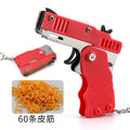 exclusive metal folding rubber band gun, rubber band shooting boy gift pendant, children's toy gun model