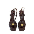 Za autumn new arrivals 2024: stiletto heel sandals with metal buckle detail, ankle strap, and back tie closure