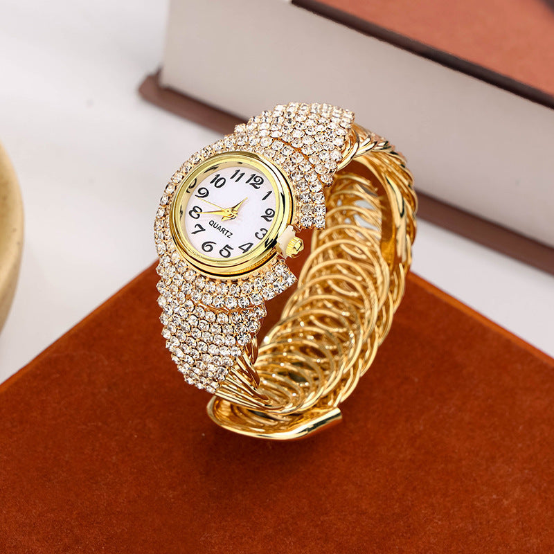 European and american trendy new women's watch, full diamond fashion ladies watch, versatile casual women's quartz watch, direct from the manufacturer