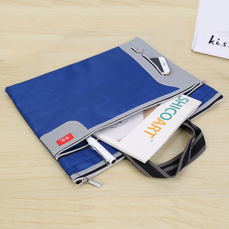 Oxford cloth handheld document bag a4 briefcase pilot handheld briefcase thickened waterproof conference bag information bag