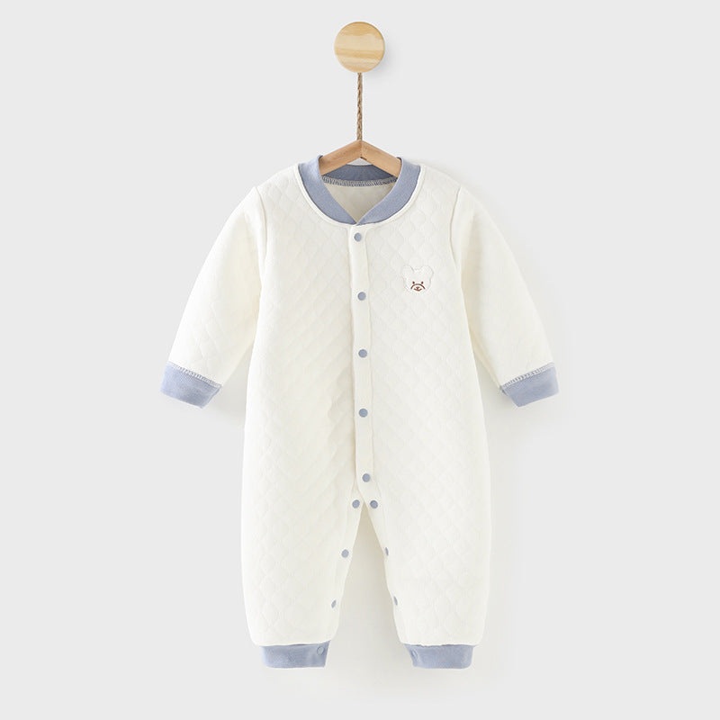Fall and winter baby khaki cotton baby onesie 0-3-6 baby clothes heattechintimatesnewborn clothes crawling clothes