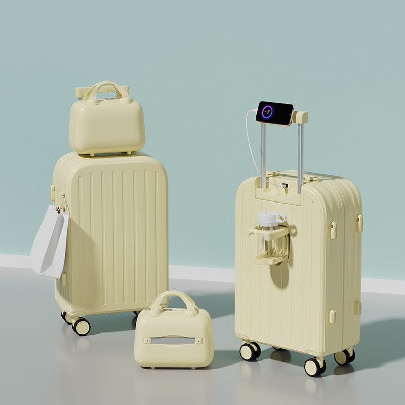 New 26-inch child and mother suitcase, men's and women's universal wheel trolley case, strong and durable password case, 20-inch suitcase