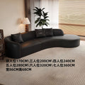 Black retro sofa small apartment popular curved clothing store rest area reception light luxury office reception and negotiation