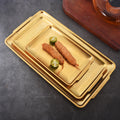 Korean style 304 stainless steel bbq grill plate, sushi side dish dish, rectangular hotel buffet restaurant bbq shallow tray
