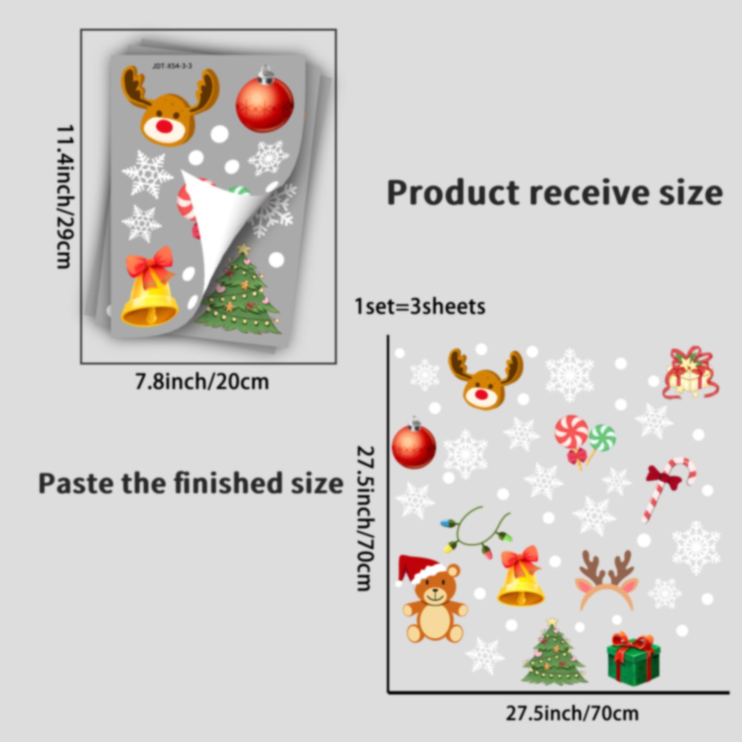 Cross-border   wall sticker Santa Claus snowman holiday glass window decoration sticker Glue-free static sticker
