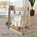Cat hanging basket solid wood cat nest cat swing dog nest pet hammock dog cradle sleeping nest hemp rope hanging nest dog rocking bed