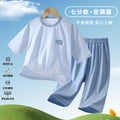 Yishimei new arrival tencel lyocell kids men's and women's mint three-quarter sleeve summer home air-conditioning suit wholesale