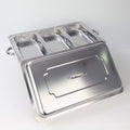 hot-selling stainless steel compartmented buffet stove commercial alcohol heated insulated food container restaurant hotel