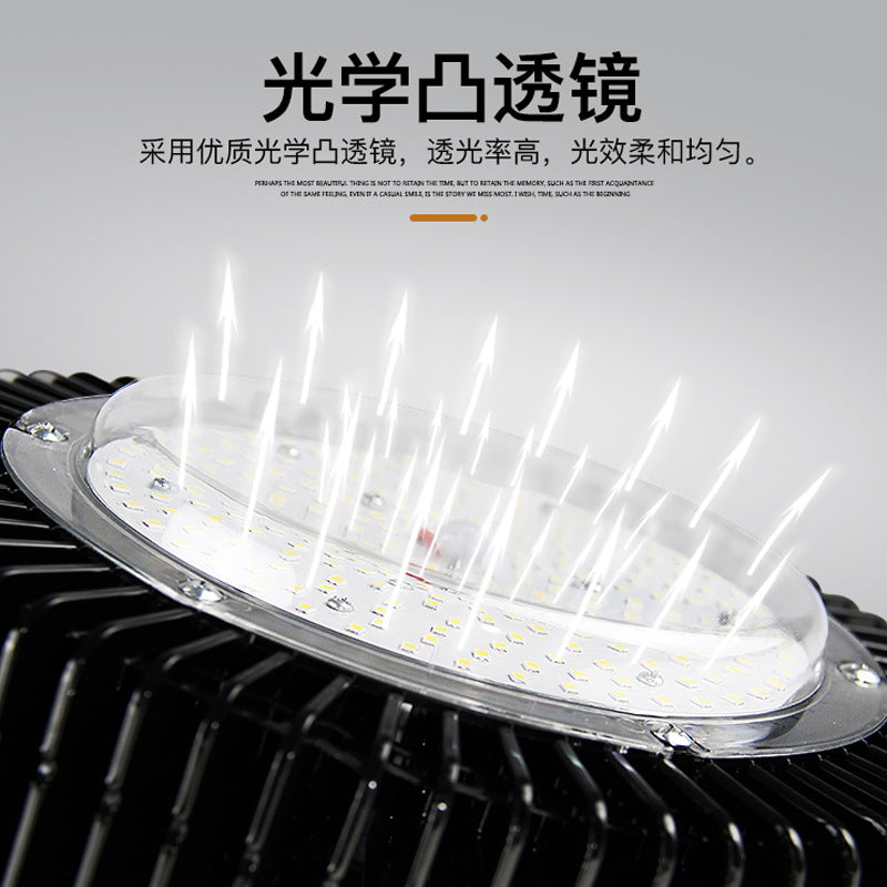 LED High Bay Light Super Bright Fin Factory Workshop Warehouse Lighting Indoor Gymnasium Badminton Hall Ceiling Light