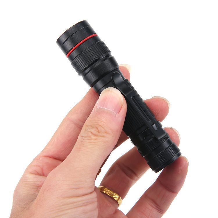 Cross-border LED small flashlight with side light COB strong light telescopic zoom USB charging set Mini 518 flashlight