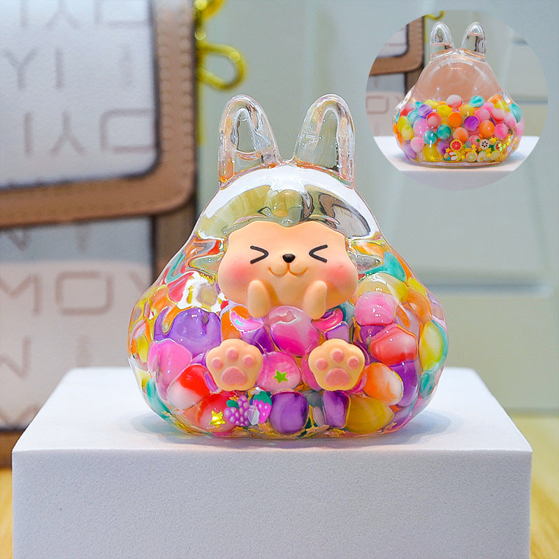 oversized three-dimensional quicksand KIKI shopping mall blind box figure desktop ornament car pendant DIY jewelry accessories