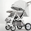 Baby stroller high view sit and lie down lightweight foldable four-wheel rubber two-way large space baby stroller