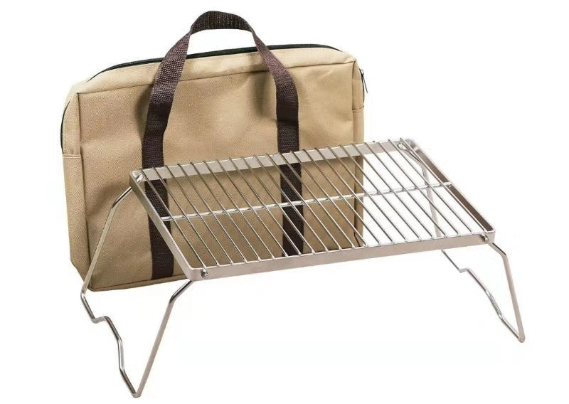 Amazon cross-border hot-selling outdoor camping stove stand, stainless steel bbq grill rack, folding stand, barbecue grill
