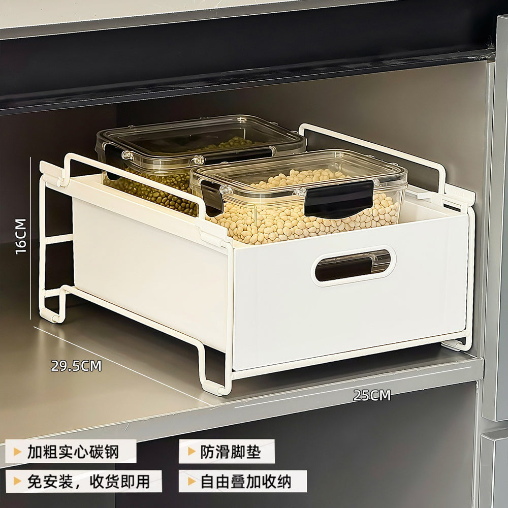 Pull-out kitchen condiment storage rack new arrival multifunctional condiment storage rack casual bowl, chopsticks and pot holder