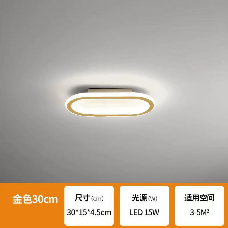 Led linear corridor aisle light - modern minimalist nordic style - ceiling mounted for stairways, balconies, entryways, and closets