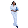 European and american cross-border women's fashion:  summer new arrivals - stylish striped oversized shirt and wide-leg pants casual set
