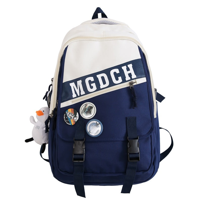 New large-capacity schoolbag female middle and high school students fashion trend backpack computer bag strong and durable backpack