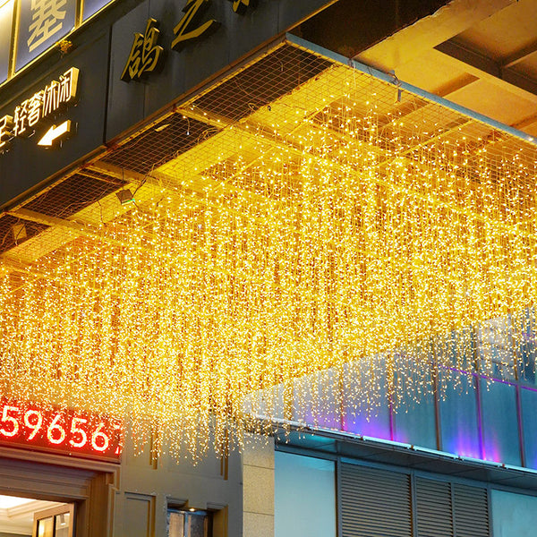 LED Internet celebrity ice bar waterfall light Gypsy lights string, outdoor waterproof and sunscreen running water light Christmas decoration light