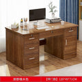 Office desk with lock, workstation with drawers, desk and chair set for employees, home desktop minimalist computer desk