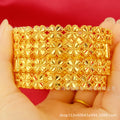 New fashion lucky clover women's luxury gold plated bangle ethiopian african designer dubai