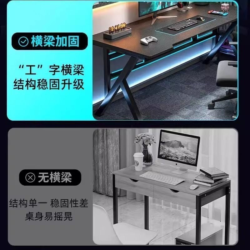 Desk - minimalist home office desk, student study writing desk, bedroom computer desk, simple table, gaming desk