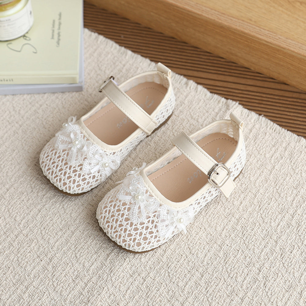 Girls' knitted mary janes - new spring/summer collection: baby first walkers, bow-tie princess shoes, trendy kids' school shoes
