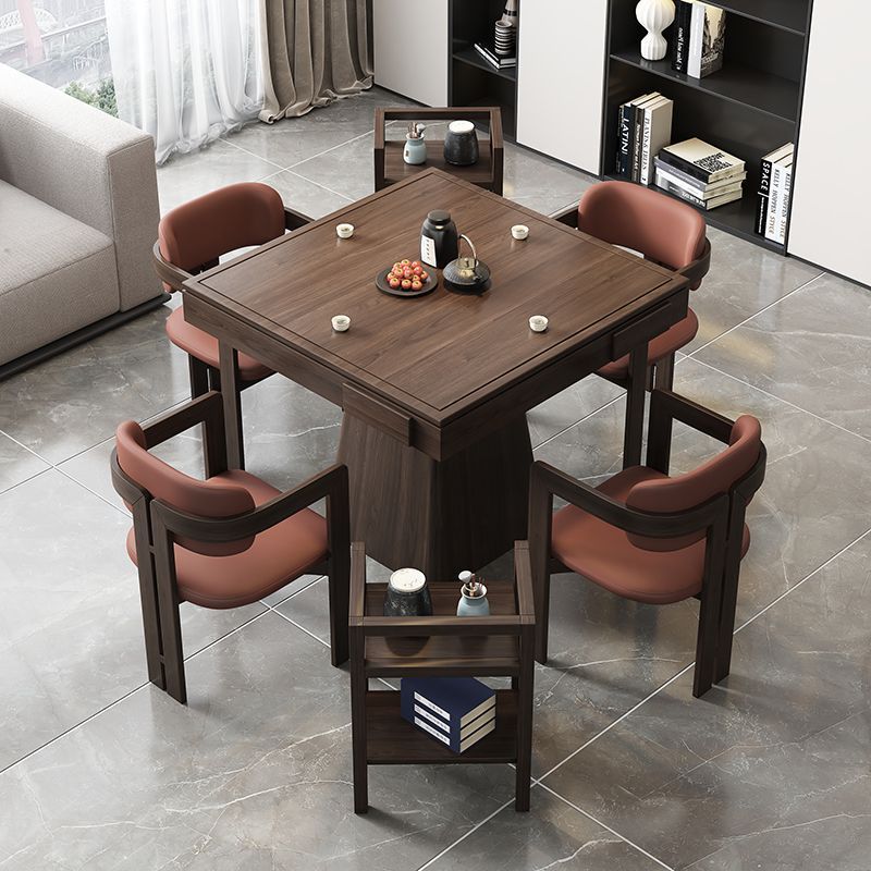 Mahjong table, egg-cracking special table, solid wood eight immortals table, square table, dining table, new chinoiserie slate chess and card table and chairs
