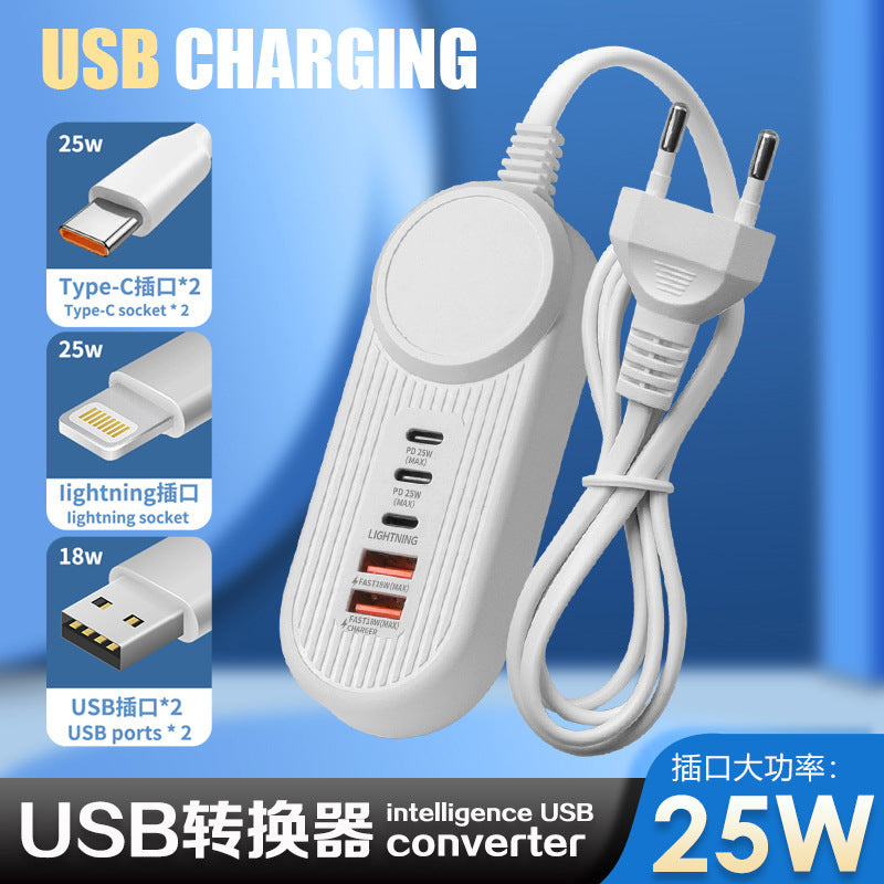 110v usb fast charging power strip - us plug, 5 usb ports, travel adapter for vietnam, southeast asia, thailand, taiwan, and the united states