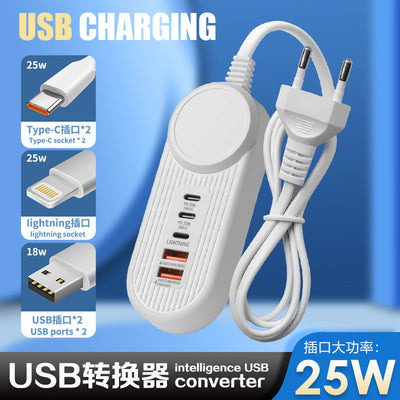 110v usb fast charging power strip - us plug, 5 usb ports, travel adapter for vietnam, southeast asia, thailand, taiwan, and the united states