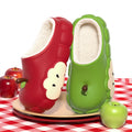 Cotton slippers women's winter 2025 new apple slippers fleece-lined warm indoor anti-slip baotou half slippers women's wholesale