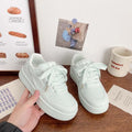 Girls' white sneakers - princess style, chunky sole,  autumn new collection, dopamine fashion