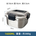 316 stainless steel food storage container lunch box - large capacity, airtight refrigerator organizer with lid - fruit bento box