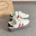 Thick soleeasiest for match german training white shoes women 2026new arrivalsummerniche styleretro leather surface heightened sports casual sneakers