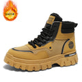 Winter men's shoes 2025 new men's martin boots fleece-linedheattechtrendyeasiest for matchworkwear shoesnon-slipabrasion resistant men's boots